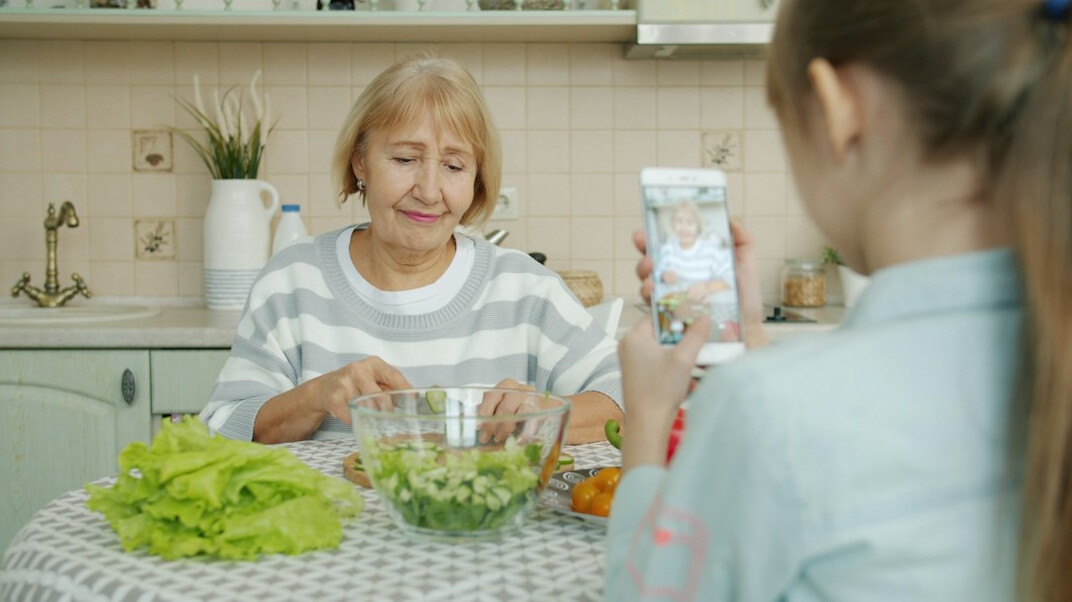 happy family in green home
